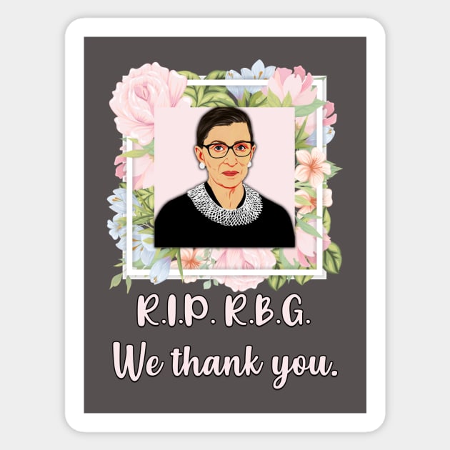 R.I.P. R.B.G. Sticker by AmandaPandaBrand